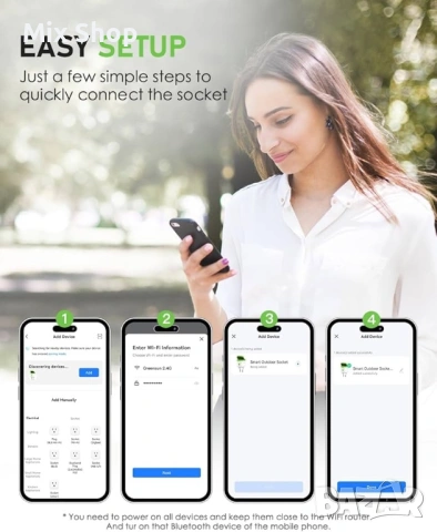 Нов GreenSun Connected Plug – Водоустойчив контакт за програматор на открито, снимка 6 - Друга електроника - 53971924