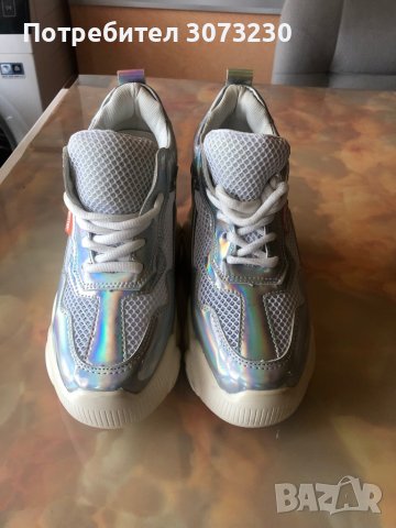 Сребърни маратонки, снимка 2 - Маратонки - 37652947