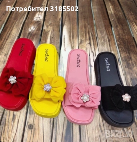 Изтънчени дамски чехли със забележителна панделка за перфектен вид, снимка 4 - Чехли - 51526048