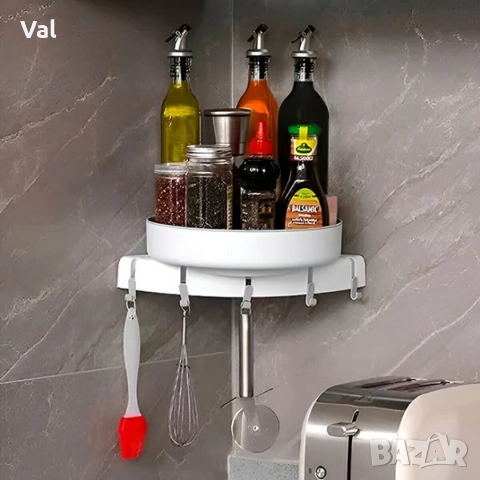 Въртяща се ъглова поставка за баня или кухня, снимка 8 - Други стоки за дома - 52935509