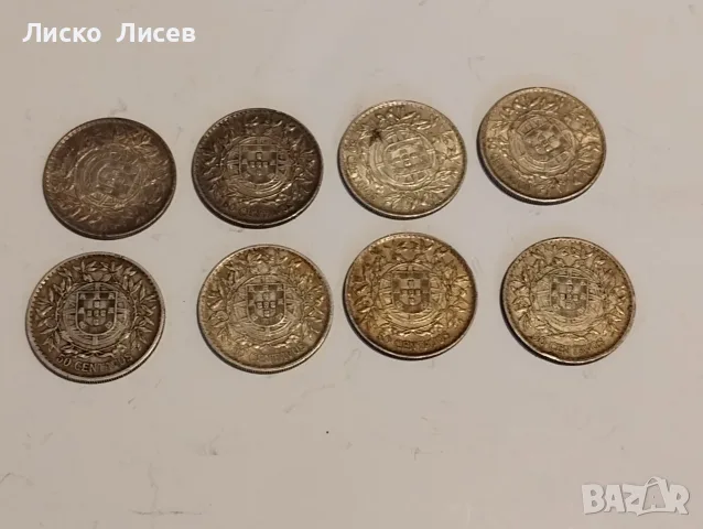 Португалия 50 центавос (1912-1916г.) сребро, снимка 3 - Нумизматика и бонистика - 56066895