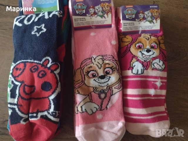 Детски чорапи три комплекта по 5чифта цената е за един комплект ., снимка 2 - Детски комплекти - 53298459