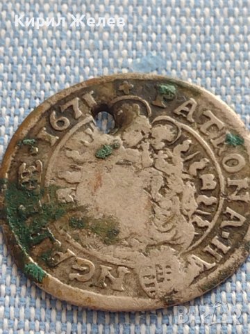 Сребърна монета 6 кройцера 1671г. Леополд първи Кремниц Унгария 12217, снимка 6 - Нумизматика и бонистика - 42915324