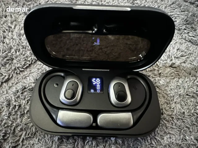 Daw J13 3D Sound Безжични слушалки, Bluetooth V5.3, OWS технология с калъф за зареждане, сребристи, снимка 11 - Безжични слушалки - 49623525