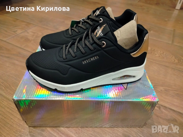 Дамски маратонки Skechers черни 35.5номер, снимка 5 - Маратонки - 54071062