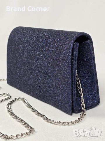 Нова дамска чанта Jake’s - тъмносин брокат, снимка 2 - Чанти - 54352124