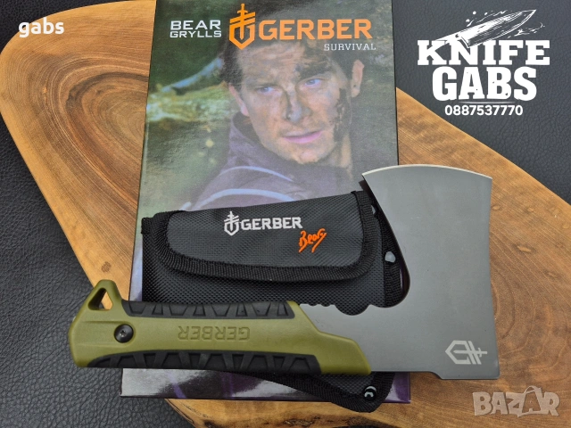 Къмпинг брадва GERBER Bear Grylls с калъф, снимка 5 - Ножове - 53298346