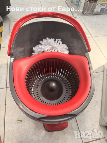 VILEDA EASY WRING & CLEAN TURBO КОМПЛЕКТ ЗА ПОЧИСТВАНЕ - има забележка на дръжката, снимка 2 - Мопове, кофи, четки и метли - 55936240