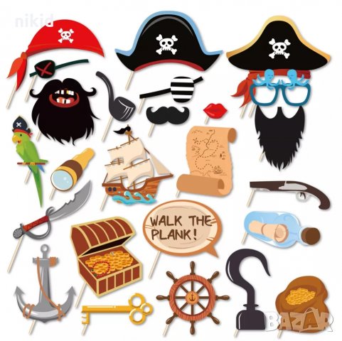 36 части Пропс за пиратско парти пирати фото снимки , снимка 1 - Други - 34307492