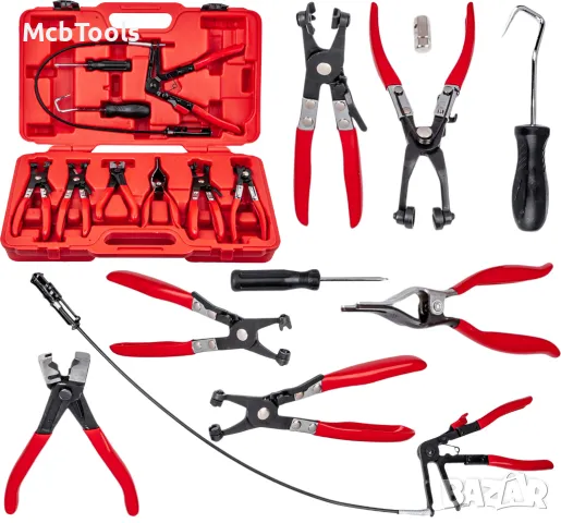 Комплект клещи за скоби за водни съединения 9 части MAR-POL