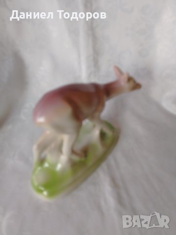 Стара Българска  Порцеланова Фигура - Сърна - с Маркировка, снимка 8 - Статуетки - 42224185