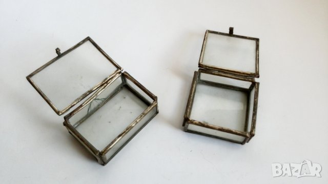 Френски стъклени кутии за бижута, снимка 3 - Други ценни предмети - 37161907