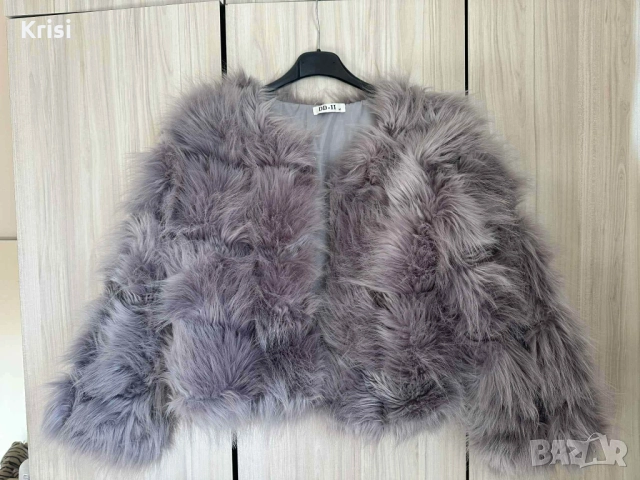 Дамско палто с косъм