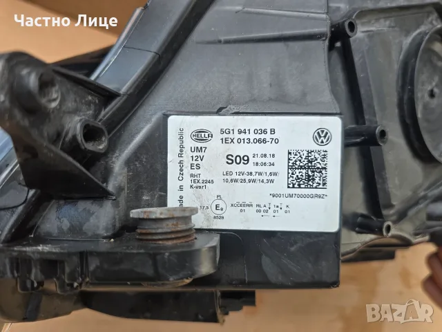 Десен LED фар VW Golf 7.5 Facelift, снимка 7 - Части - 56441405