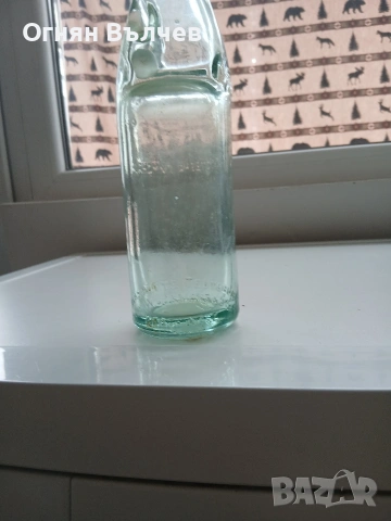 Антична бутилка с топче, известна още като Codd-neck bottle. , снимка 3 - Антикварни и старинни предмети - 54115249