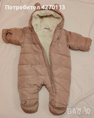 Бебешки зимен гащеризон H&M за момиче размер 56