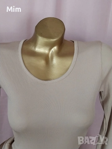 boohoo 38 Боди с дълъг ръкав цвят телесен , снимка 3 - Бельо - 54103872