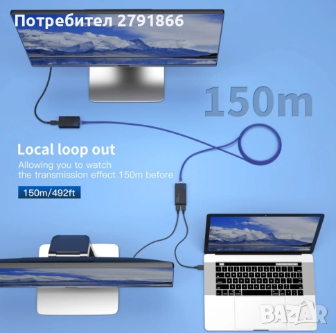 PWAY PW-DT243 HDMI удължител през IP 150 м, снимка 5 - Суичове - 51804261