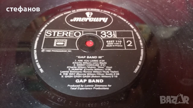 Дългосвиреща грамофонна плоча THE GAP BAND „III”, Франция, снимка 8 - Грамофонни плочи - 50994142