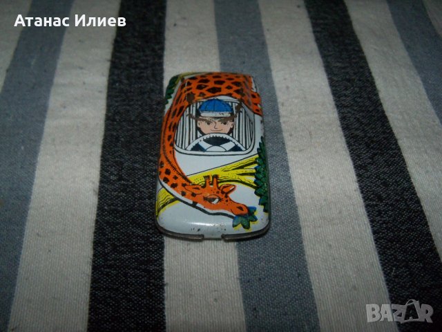 Стара малка ламаринена количка соц играчка СССР, снимка 2 - Коли, камиони, мотори, писти - 37506434