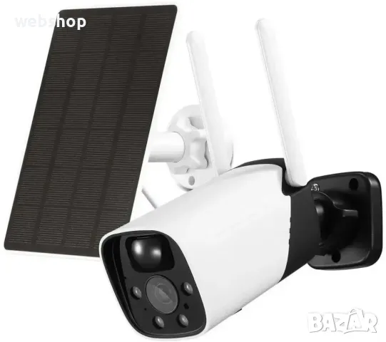 Wifi smart камера за видеонаблюдение със соларен панел, 6Mpx, ICSEE, снимка 2 - IP камери - 50309139