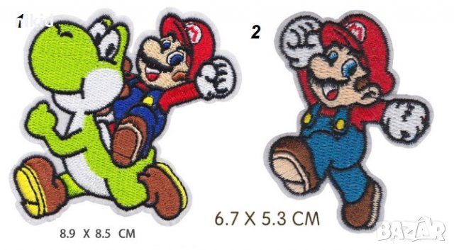 Супер Марио mario емблема апликация за дреха дрехи самозалепваща се картинка