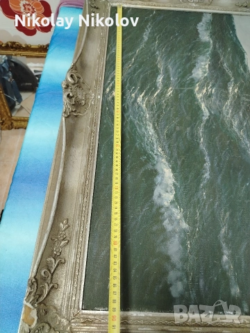 Картина "Неспокойно море" 108х76, снимка 7 - Картини - 53331316