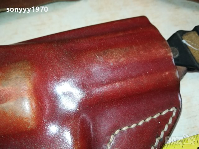 VEGA-HOLSTER 0104-ОРИГИНАЛЕН КОЖЕН КОБУР ЗА РЕВОЛВЕР 2210231653, снимка 9 - Антикварни и старинни предмети - 42674874