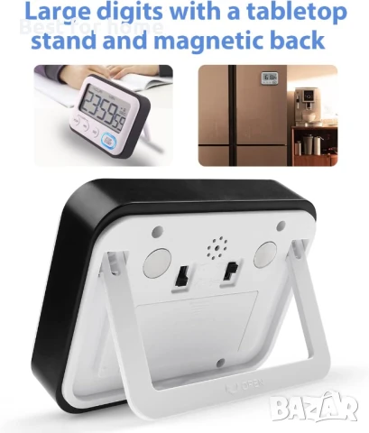 Houdian Цифров  таймер за готвене, фитнес и др. с голям LCD дисплей , снимка 6 - Друга електроника - 51158580