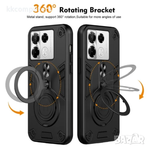 Infinix Note 40 Pro 4G Удароустойчив Metal Ring 360 Калъф и Протектор, снимка 4 - Калъфи, кейсове - 50767509