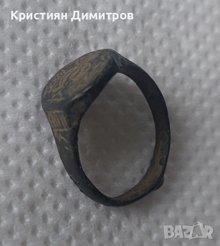 Римски бронзов пръстен , снимка 3 - Антикварни и старинни предмети - 52897527