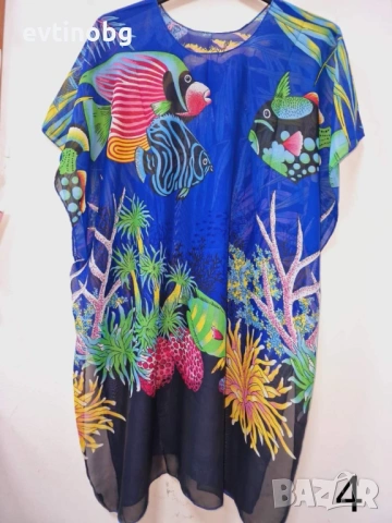 Дамска плажна туника с изкусителни принтове, снимка 5 - Туники - 54132884