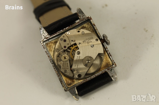 1930's Art Deco MEDANA Швейцарски Ръчен Часовник, снимка 8 - Мъжки - 52885249