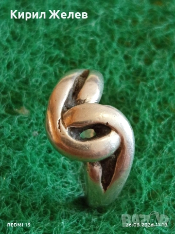 Винтидж сребърен пръстен Арт Деко стил майсторска изработка 51768