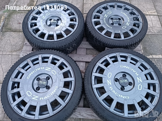Лети джанти 17ки 4х100 O.Z. Racing + зимни гуми 205/40/17 Kleber, снимка 2 - Гуми и джанти - 52822240