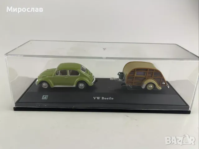 1:72 HONGWELL VW BEETLE КАРАВАНА КОЛИЧКА ИГРАЧКА МОДЕЛ