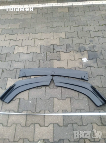 Преден лип спойлер универсален 3 части ЧЕРЕН – нож за броня, тунинг, splitter, за всички автомобили, снимка 6 - Аксесоари и консумативи - 47420502