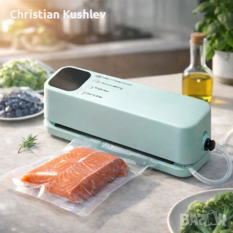 Мини преносима вакуумна машина за запечатване с LED дисплей и USB зареждане, снимка 4 - Друга електроника - 53275091