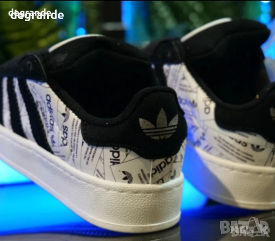 НАМАЛЕНИ Дамски кецове Adidas Campus цвят бяло и черно , снимка 3 - Кецове - 52668109