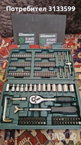 Комплект гаечни ключове 130 бр. от хром-ванадиева стомана 