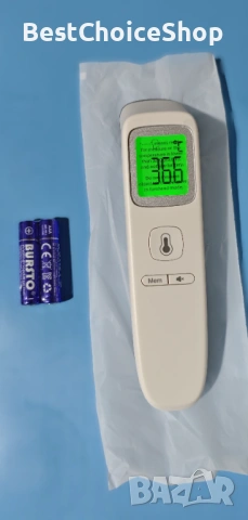 Инфрачервен безконтактен термометър Viproud FC-IR202 – нов, с кутия и батерии, снимка 2 - Уреди за диагностика - 54221547