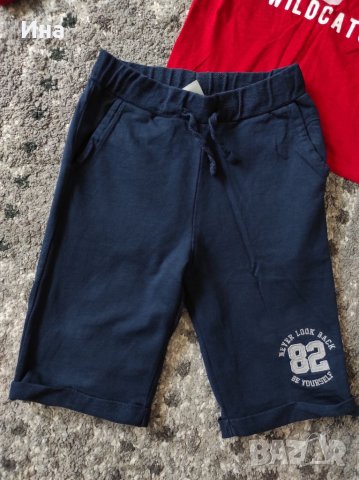 Памучна блуза и бермуди НМ & Waikiki р-р 122 - 128 см. , снимка 2 - Детски Блузи и туники - 29455202