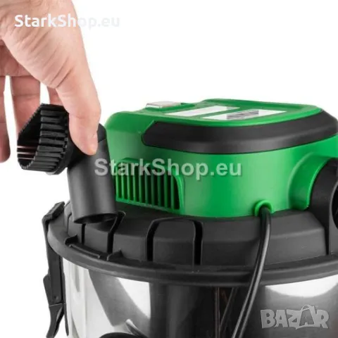 Прахосмукачка за Сухо и Мокро Почистване 20л HAWEK 1200W с 4 Въртящи Колела и 3 Накрайника, снимка 2 - Други инструменти - 50317368