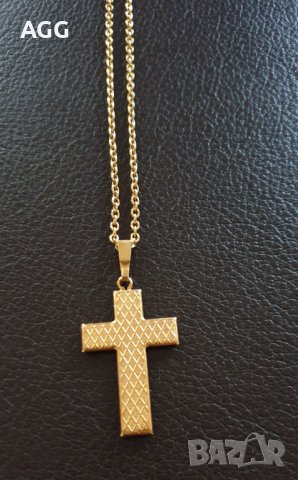 Синджир с кръст разпятие Христово, снимка 4 - Колиета, медальони, синджири - 40847123