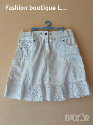 Бяла пола с джобове 40 размер 100% памук 🤍