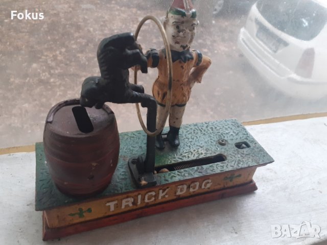 Стара метална играчка чугун с механизъм - работи, снимка 7 - Антикварни и старинни предмети - 37982264