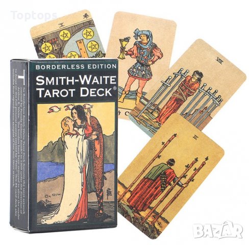 Таро карти 12смх7см с книжка: Smith-Waite Borderless Edition Tarot, снимка 6 - Карти за игра - 37421622