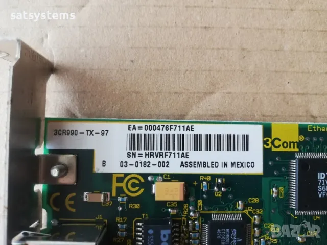 3COM 3CR990-TX-97 10/100 Base-T PCI Network Interface Card , снимка 8 - Мрежови адаптери - 48096409