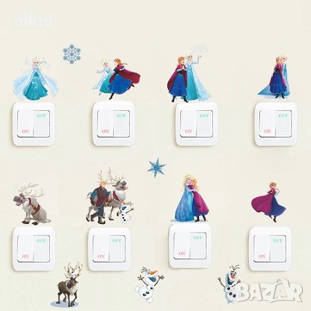 Елза Анна Замръзналото Кралство frozen малки стикер лепенка самозалепващ за стена мебел лепенки , снимка 6 - Други - 31797100