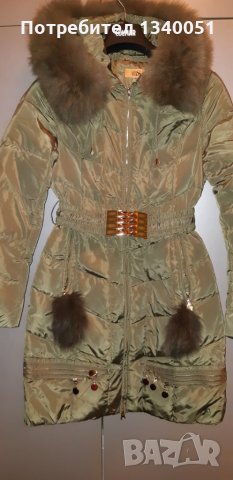 Яке с гъши пух и яка от естествен косъм